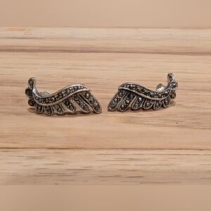 Elegant Silver Wing Earrings